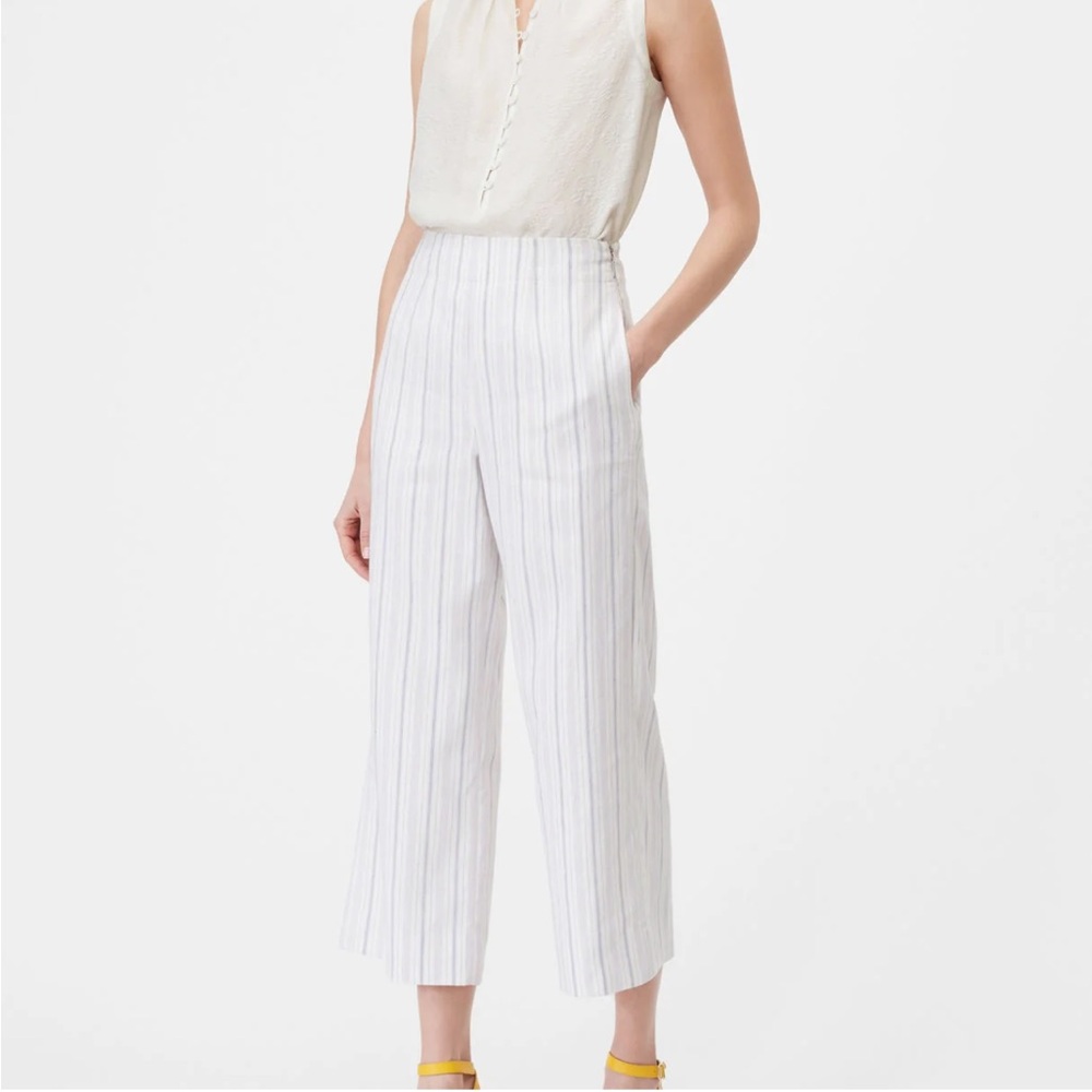 TAILORED by Rebecca Tailor Striped Lilac Dress Ankle Length Pants